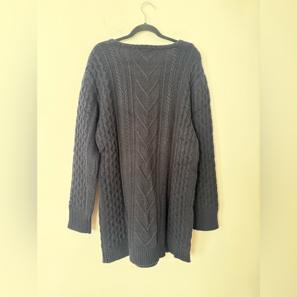 NWT Rails Jesse Wool & Cashmere Cable Knit Sweater Dress in Midnight Size Large - Picture 9 of 11
